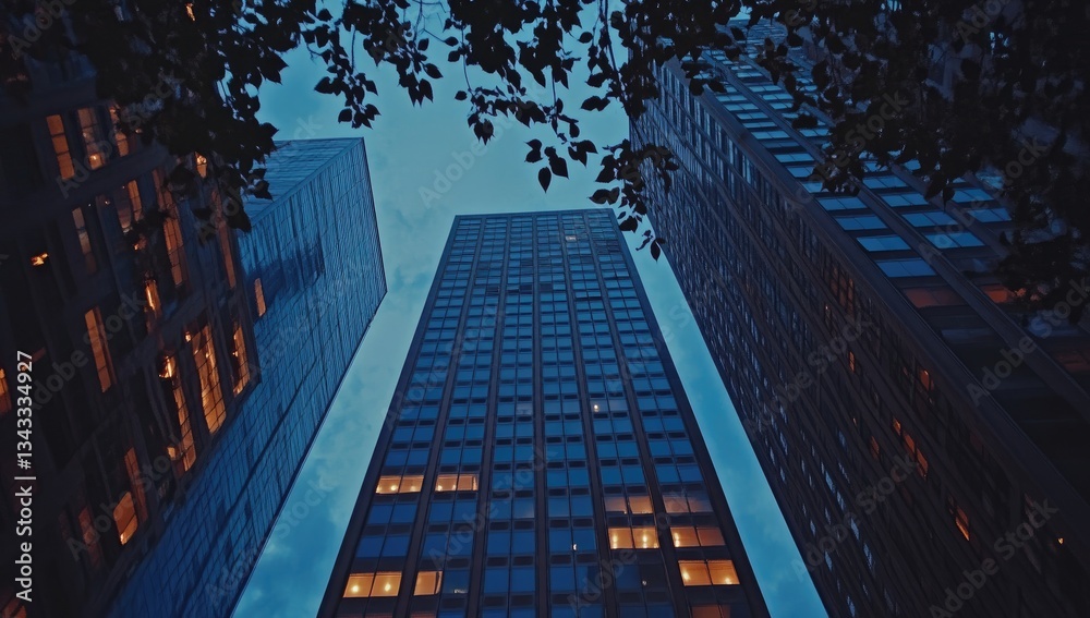 Obraz premium Urban Skyline at Dusk