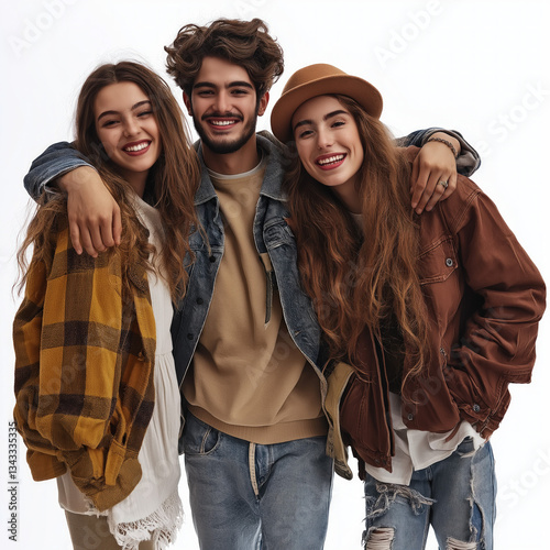 casual group isolated
