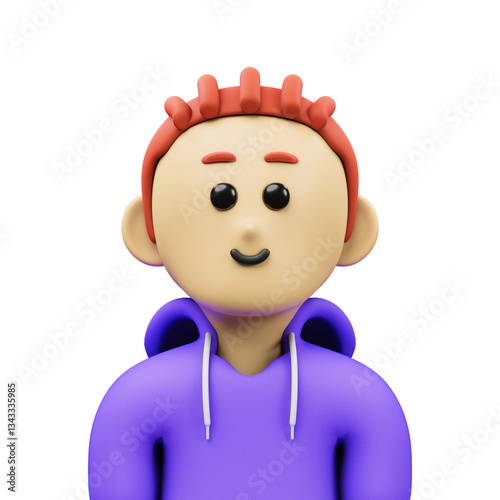 young man avatar 3d illustration