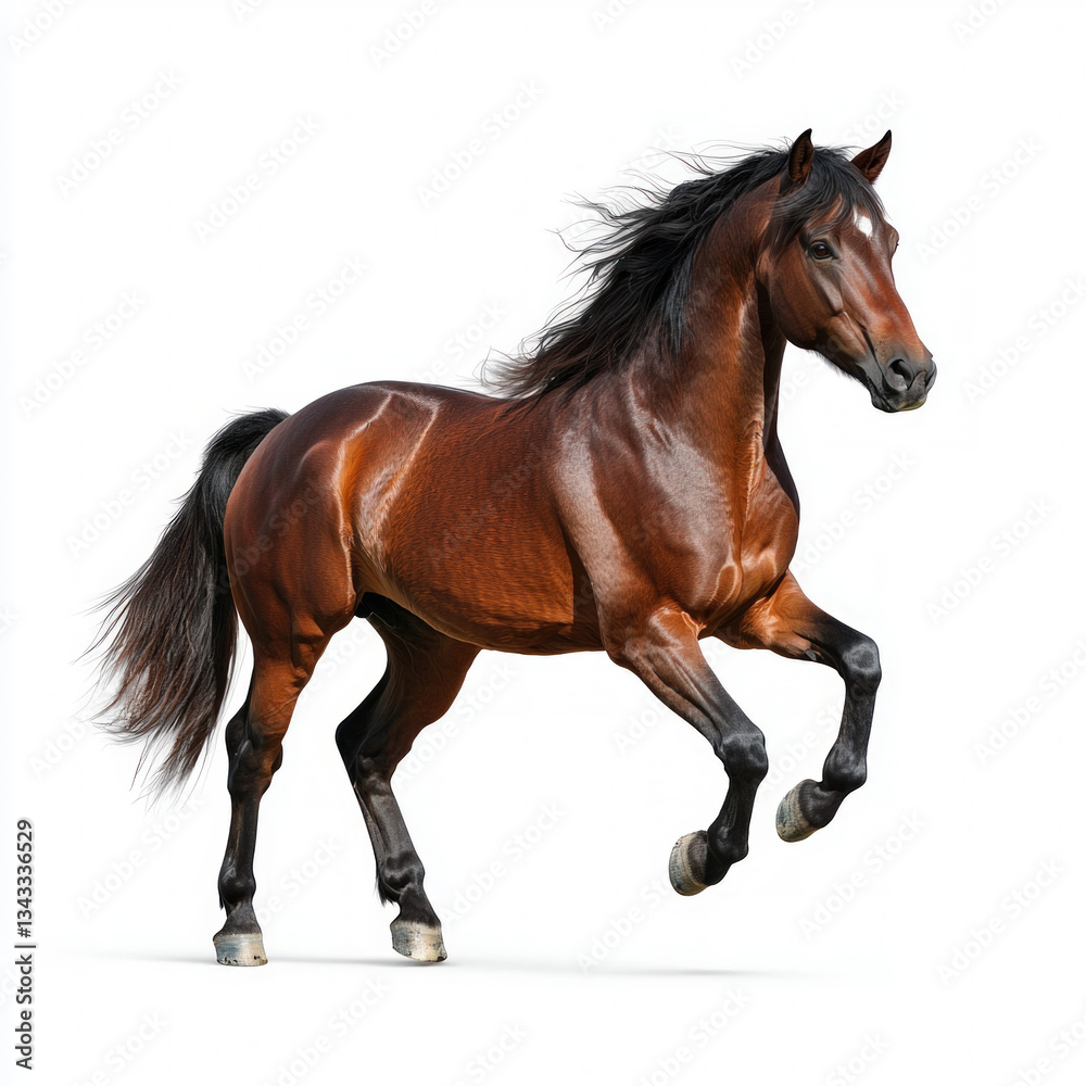 Fototapeta premium horse isolated on white background