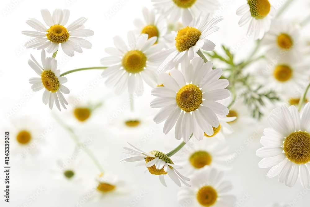 Fototapeta premium chamomile flowers isolated on white background