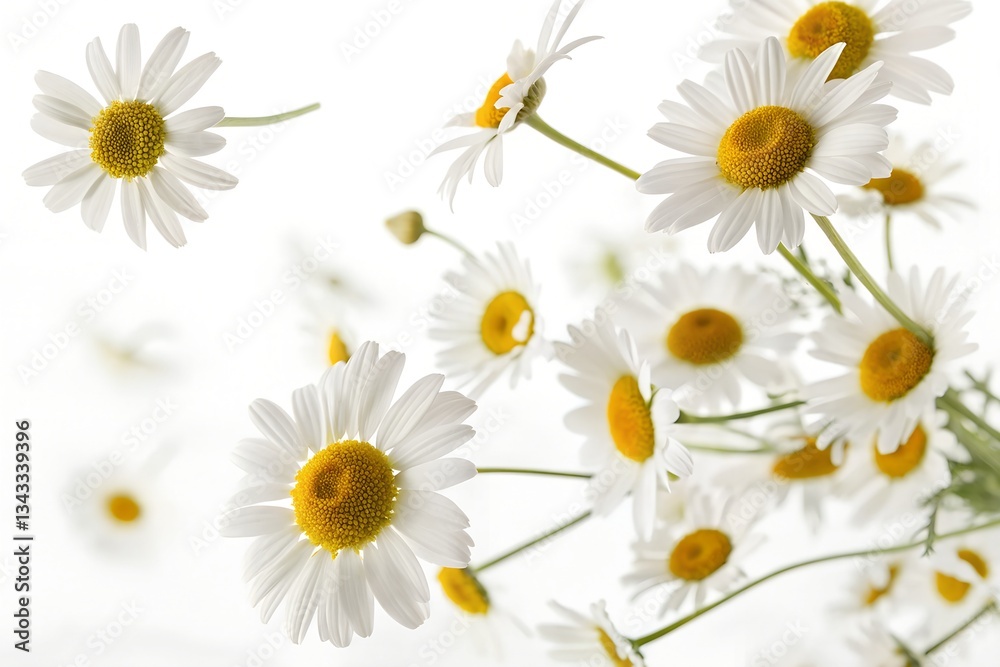 Fototapeta premium chamomile flowers isolated on white background