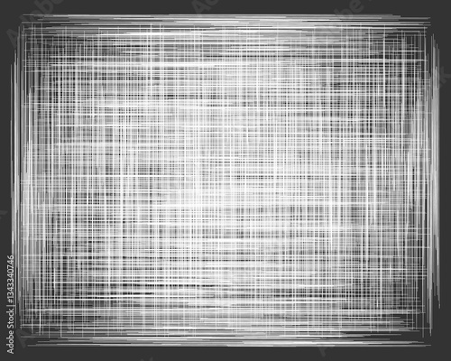 Intersecting strokes on a blackboard. Grunge texture white stroke on a gray background.