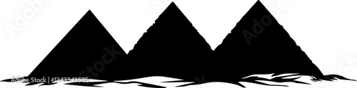silhouette of pyramids