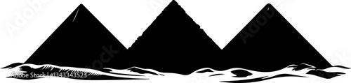 silhouette of pyramids