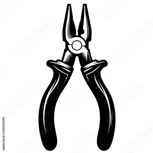 Wire cutter black color vector 
