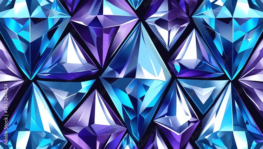 Abstract Blue and Purple Gemstone Mosaic: A Sparkling Digital Artwork Abstract Blue and Purple Gemstone Mosaic: A Sparkling Digital Artwork