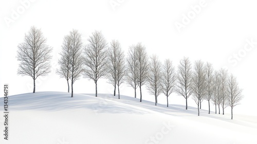 Wallpaper Mural Snow-Covered Path Through Frosted Trees Torontodigital.ca