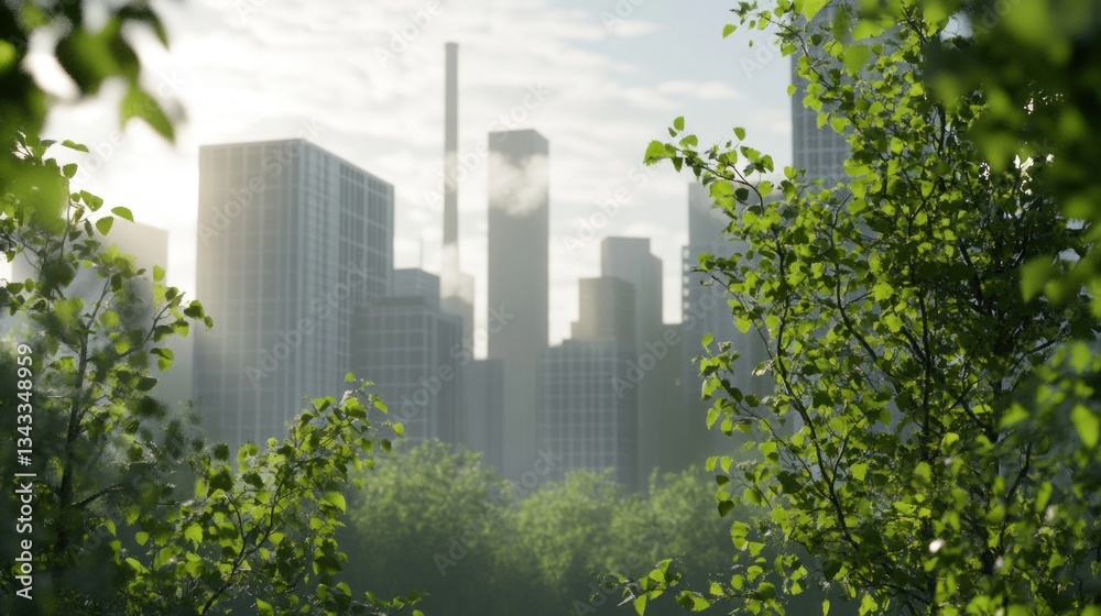 Cityscape Through Trees Cityscape Through Trees