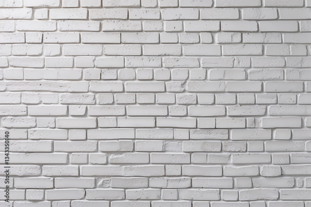Fototapeta premium Minimalist Abstract White-Washed Brick Wall Texture with Clean Background