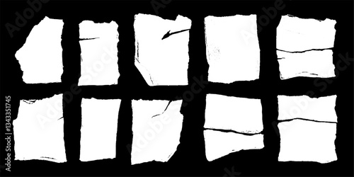 Torn papers scattered across a dark surface telling stories of forgotten words and lost thoughts