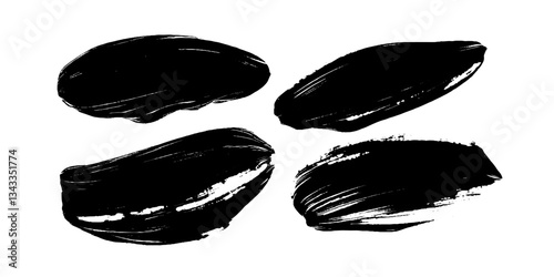 Expressive brushstrokes showcase bold contrasts and dynamic textures in black and white artistry