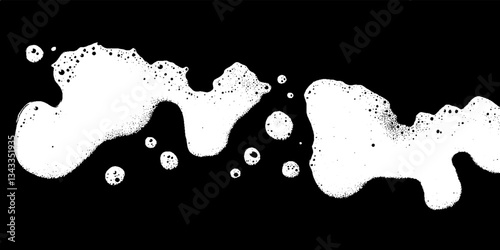Discovering the intricate beauty of foam textures on a dark background during a creative photography session