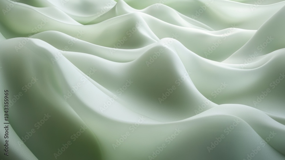 Obraz premium Abstract Green Fabric Waves