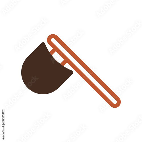Axe Symbol Icon, Lumberjack Tool Isolated Object