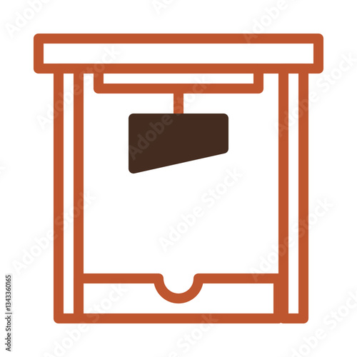 Guillotine Icon, Symbol of Justice, Graphic Element