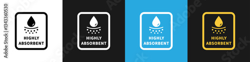 Highly Absorbent feature vector stamp on different backgrounds.