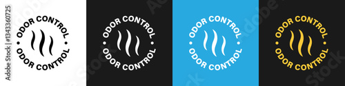 Odor control. Vector stamp for information labeling.