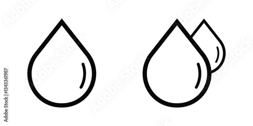 Water droplet. Water drop icon set. Raindrops icon. bubble water icon illustration.