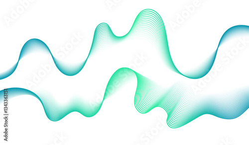 Abstract dynamic flowing wave lines design element. Abstract wavy lines multi color gradient vector illustration.