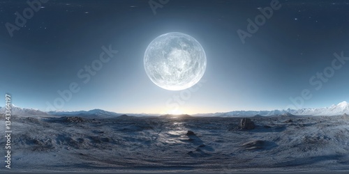 Skybox: Moon-themed 360-degree Environment Map for Space Universe Rendering