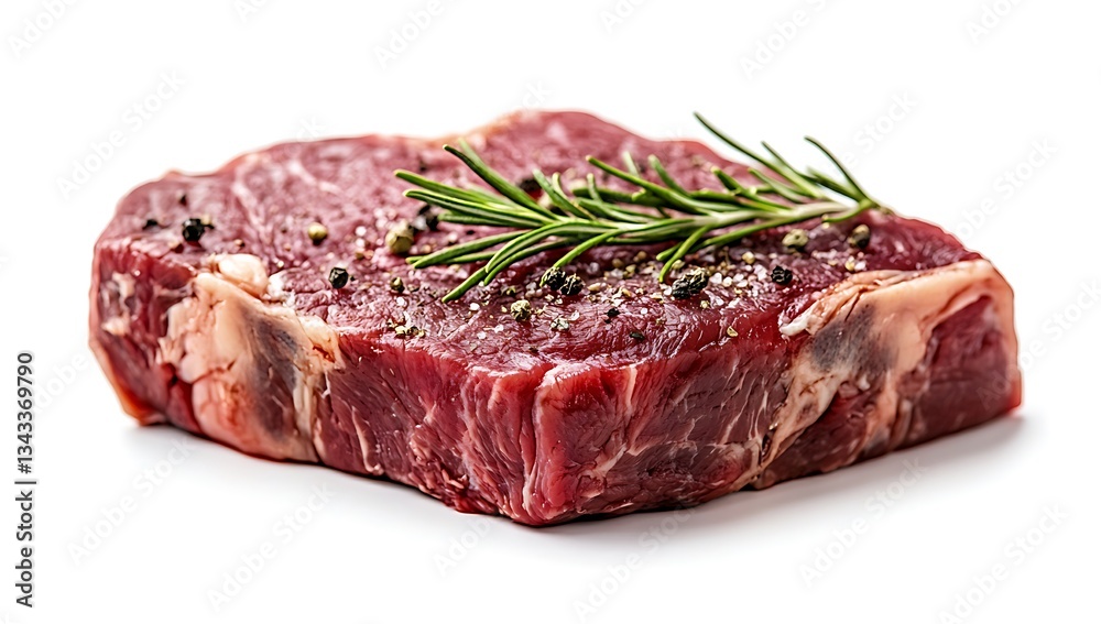a perfectly grilled steak with distinct grill marks, garnished with fresh rosemary sprigs, presented on a white background, showcasing a mouthwatering and gourmet culinary experience a perfectly grilled steak with distinct grill marks, garnished with fresh rosemary sprigs, presented on a white background, showcasing a mouthwatering and gourmet culinary experience