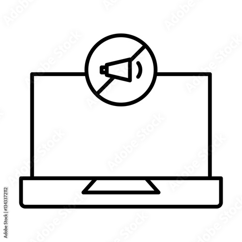 laptop line icon