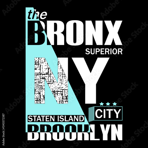 nyc bronx brooklyn superior modern collage, illustration vector style
