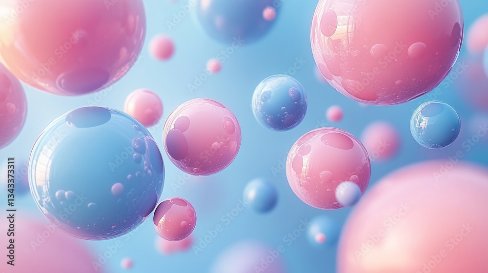 A serene composition of floating pastel spheres ideal for birthday invitations or decor, capturing a dreamy atmosphere with a minimalist design. A serene composition of floating pastel spheres ideal for birthday invitations or decor, capturing a dreamy atmosphere with a minimalist design.