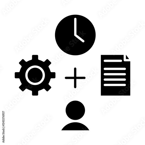 time management glyph icon