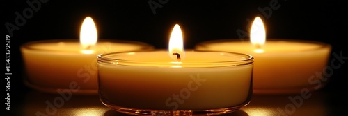 Three Lit Candles in Remembrance