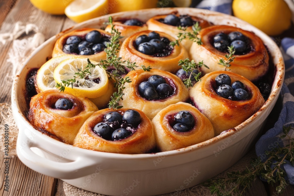 Summer Breakfast Idea: Blueberry Cinnamon Rolls with a Twist of Lemon and Thyme Summer Breakfast Idea: Blueberry Cinnamon Rolls with a Twist of Lemon and Thyme