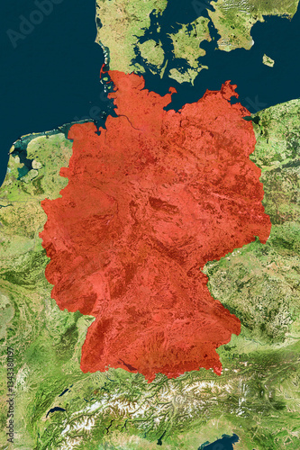 Obraz na płótnie map of germany land only 3d render w salonie