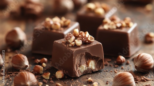 A creamy, dreamy confection of rich chocolate and crunchy hazelnuts, a symphony of flavor that melts in your mouth and leaves you wanting more.