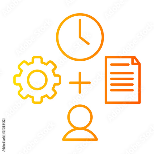 time management gradient icon