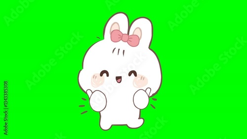 A cute and adorable cartoon Rabbit