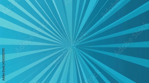 Light blue sunburst expanding from the center creating a background