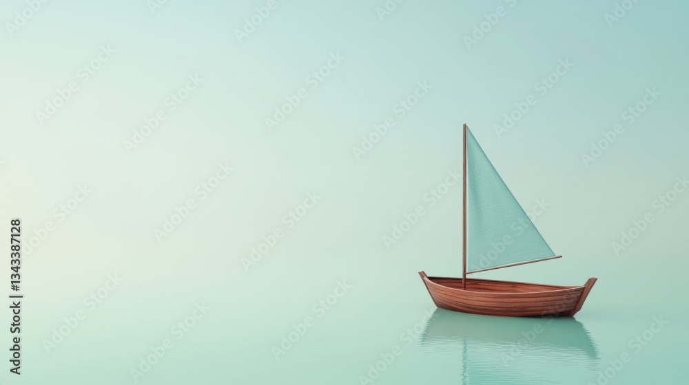 Fototapeta premium Space Brown Wooden Perspective Empty Nautical Sail