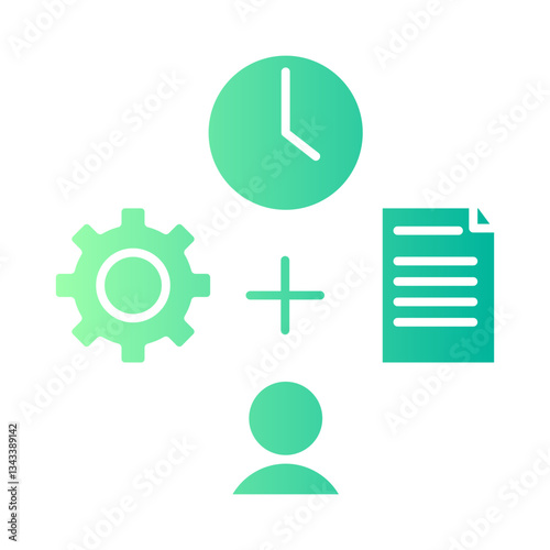 time management gradient icon