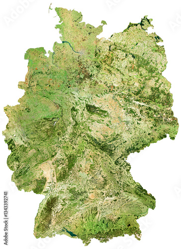 Obraz na płótnie germany map isolated, 3d rener w salonie