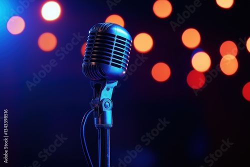 Dark glittering bokeh lights creating an elegant abstract scene