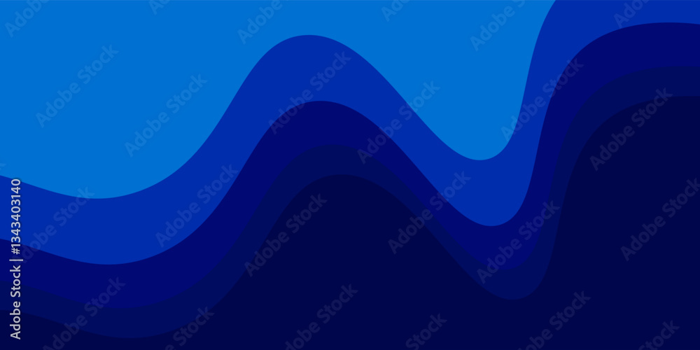 Obraz premium Abstract background with wave pattern in blue multicolored wave style. Smooth wave pattern. Trendy vector illustration. Modern