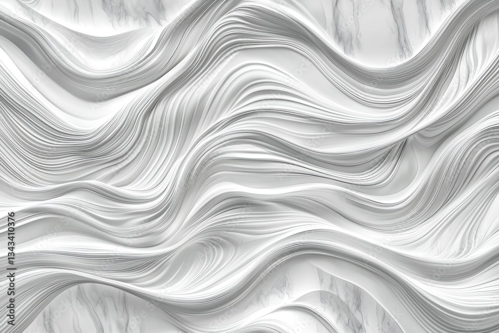 Obraz premium Abstract seamless texture with subtle white glossy waves.
