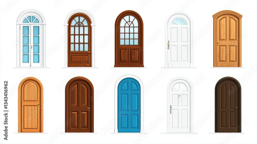 Diverse Collection of Elegant Windows and Doors Featuring Various Styles and Colors Diverse Collection of Elegant Windows and Doors Featuring Various Styles and Colors