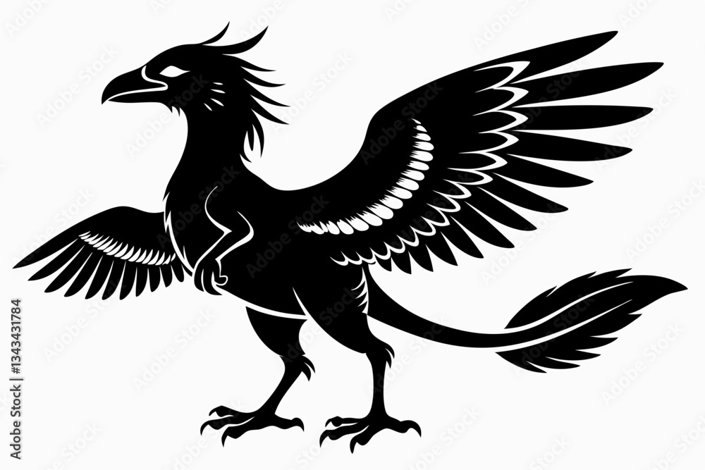 archaeopteryx line art silhouette vector illustration archaeopteryx line art silhouette vector illustration