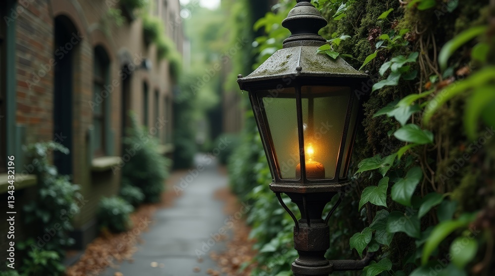 Extinguished Lantern Overgrown with Ivy Extinguished Lantern Overgrown with Ivy