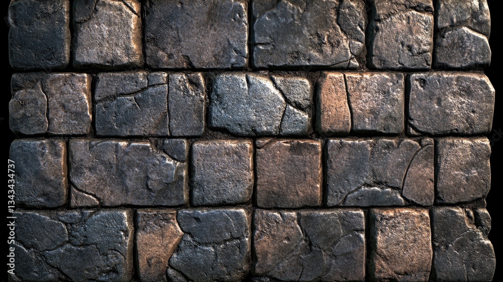 A weathered and textured stone brick wall provides an interesting backdrop A weathered and textured stone brick wall provides an interesting backdrop