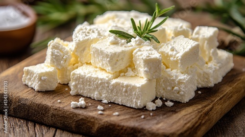A creamy, crumbly delight of pale yellow, studded with tiny white crystals, a symphony of salty tang and nutty richness, Feta cheese, a culinary star, tantalizes the senses with every bite.