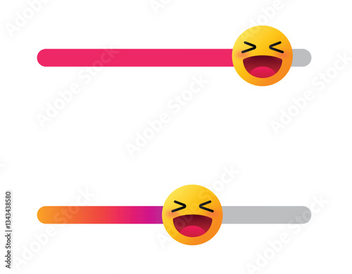 Instagram poll with laughing emojis on progress bars indicating positive feedback, emotion, reaction, digital communication, satisfaction, rating, and social media marketing