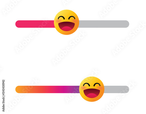 Instagram poll with laughing emojis emoticons on progress bars represent customer satisfaction ratings, conveying positive feedback and happiness online